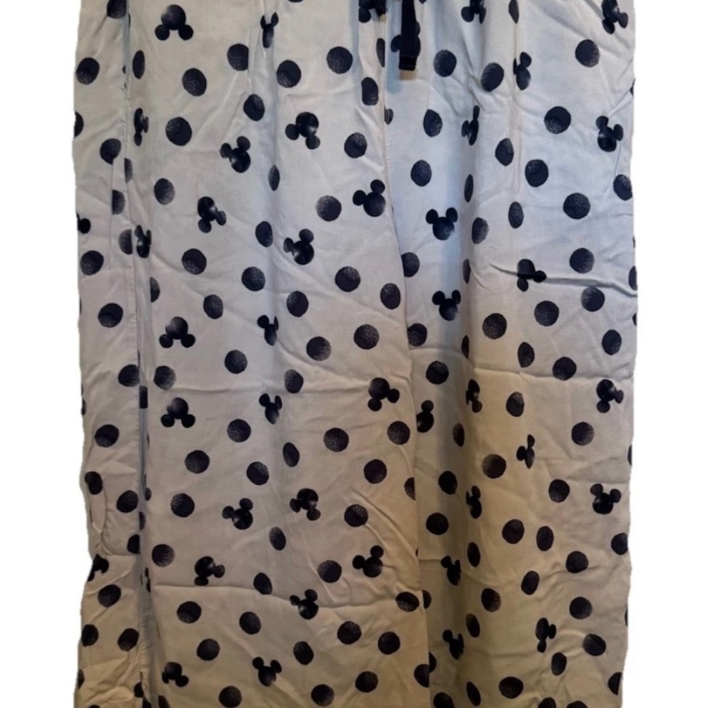 Polka Dot and Mickey Mouse Print Wide leg lounge capri pants